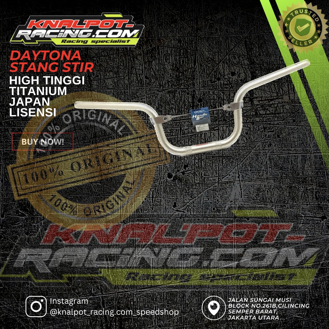 DAYTONA STANG STIR HIGH TINGGI TITANIUM JAPAN LISENSI